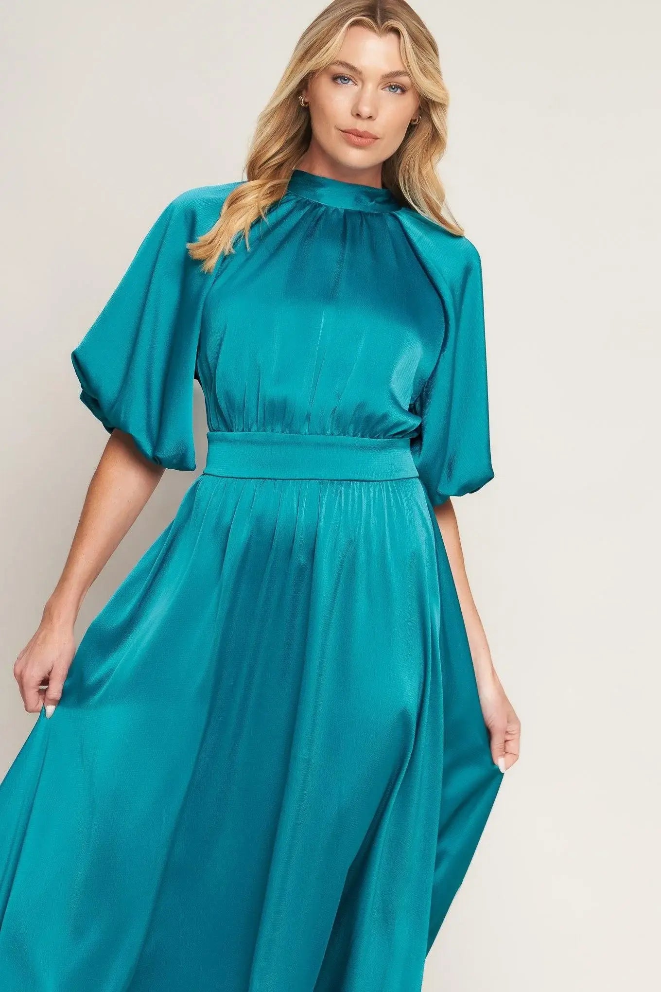 PETAL PROWESS WOVEN MIDI DRESS - Flying Tomato - Flyclothing LLC