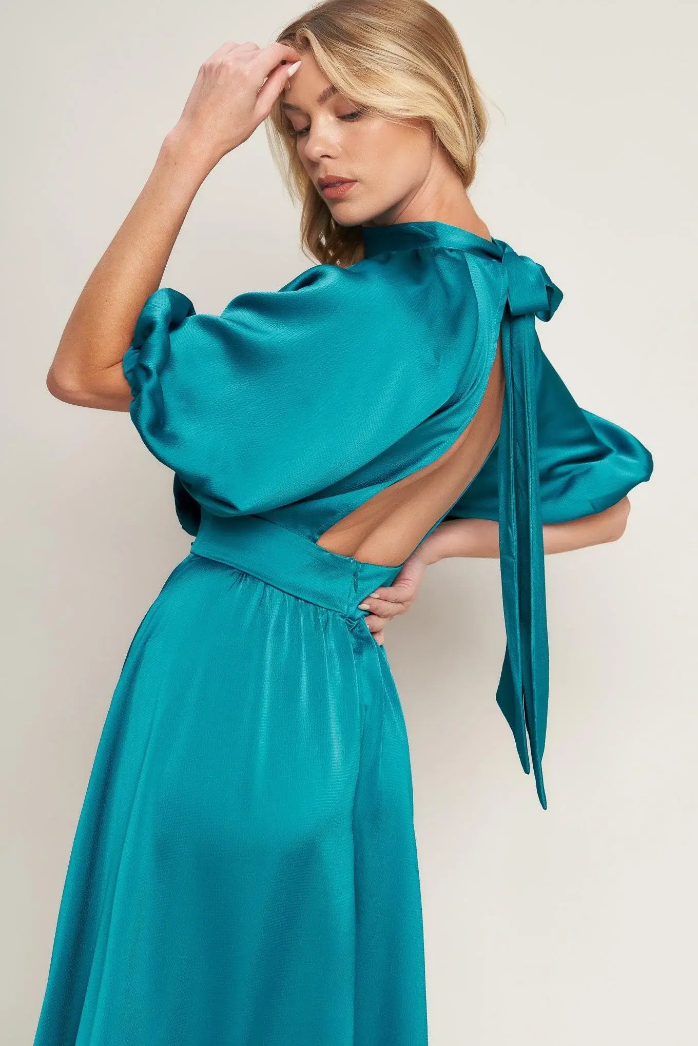 PETAL PROWESS WOVEN MIDI DRESS - Flying Tomato - Flyclothing LLC