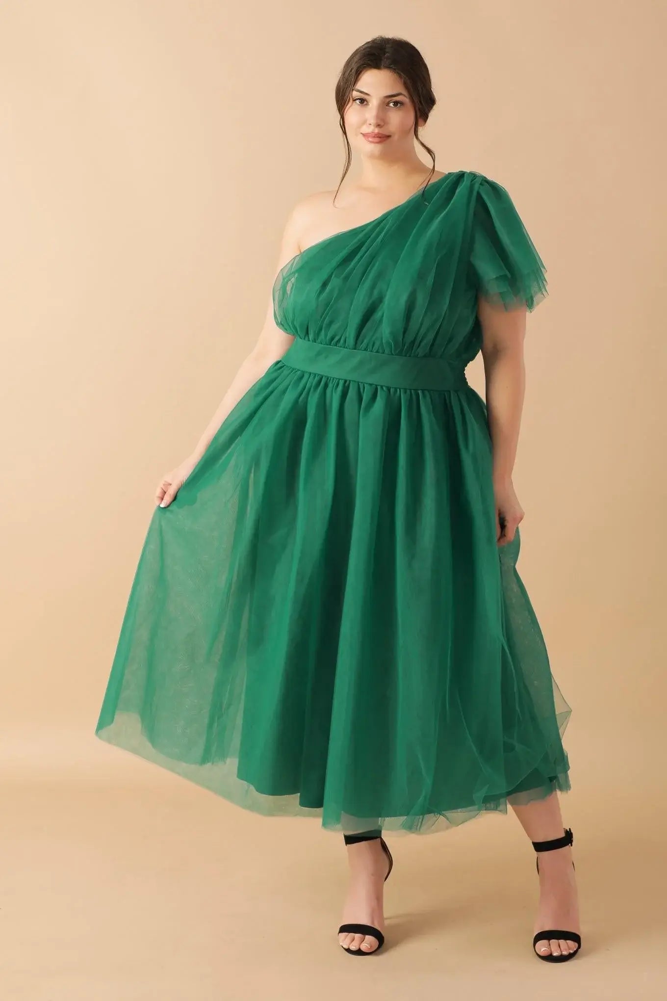 LIVELY CHARM TULLE MIDI DRESS - Flying Tomato - Flyclothing LLC