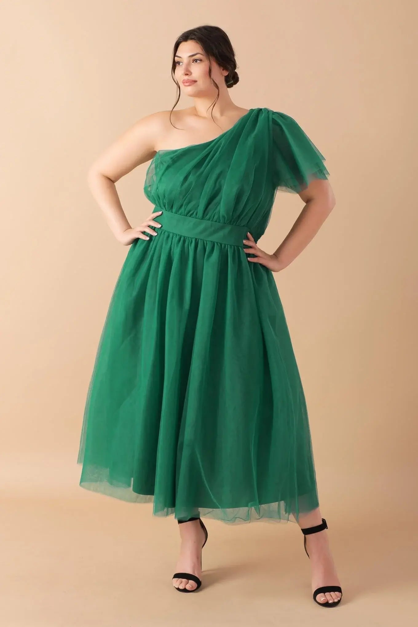 LIVELY CHARM TULLE MIDI DRESS - Flying Tomato - Flyclothing LLC