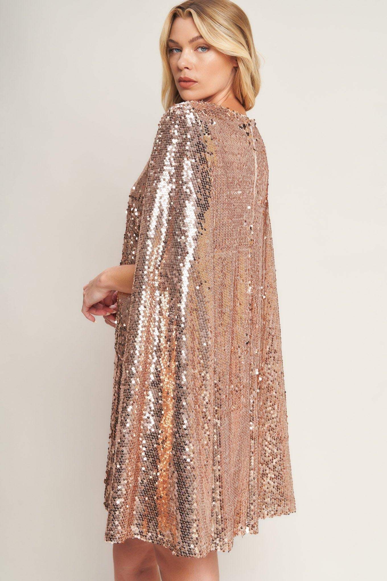 SPECIAL TREATMENT SEQUIN MINI DRESS - Flying Tomato - Flyclothing LLC