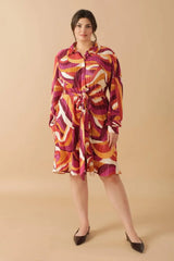 GET ON BOARD WOVEN PLISSE MINI DRESS - Flying Tomato - Flyclothing LLC