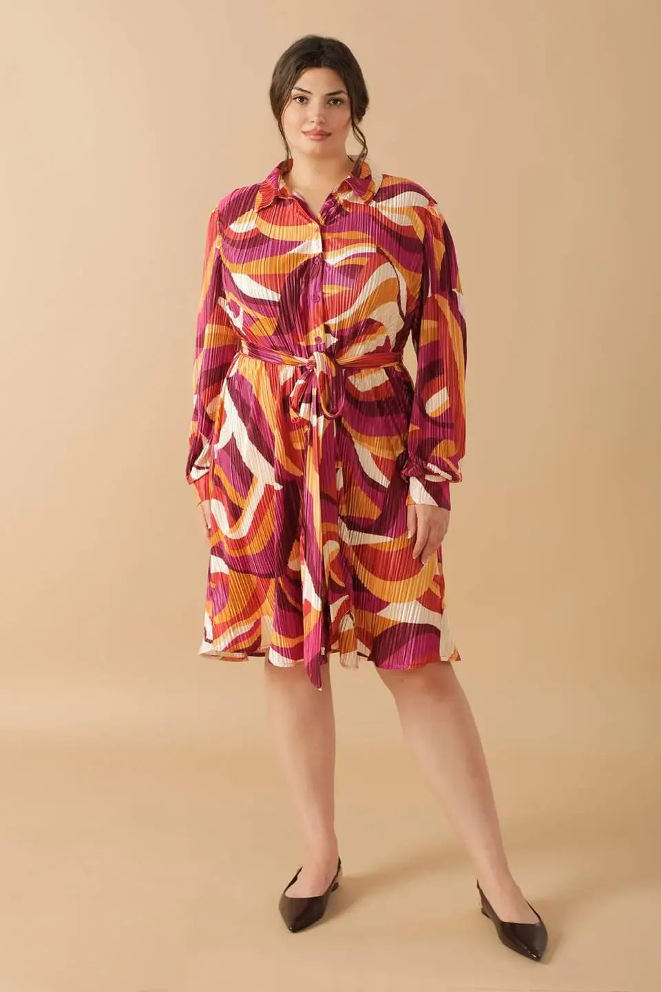 GET ON BOARD WOVEN PLISSE MINI DRESS - Flying Tomato - Flyclothing LLC