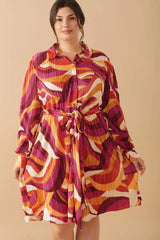 GET ON BOARD WOVEN PLISSE MINI DRESS - Flying Tomato - Flyclothing LLC
