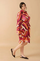 GET ON BOARD WOVEN PLISSE MINI DRESS - Flying Tomato - Flyclothing LLC