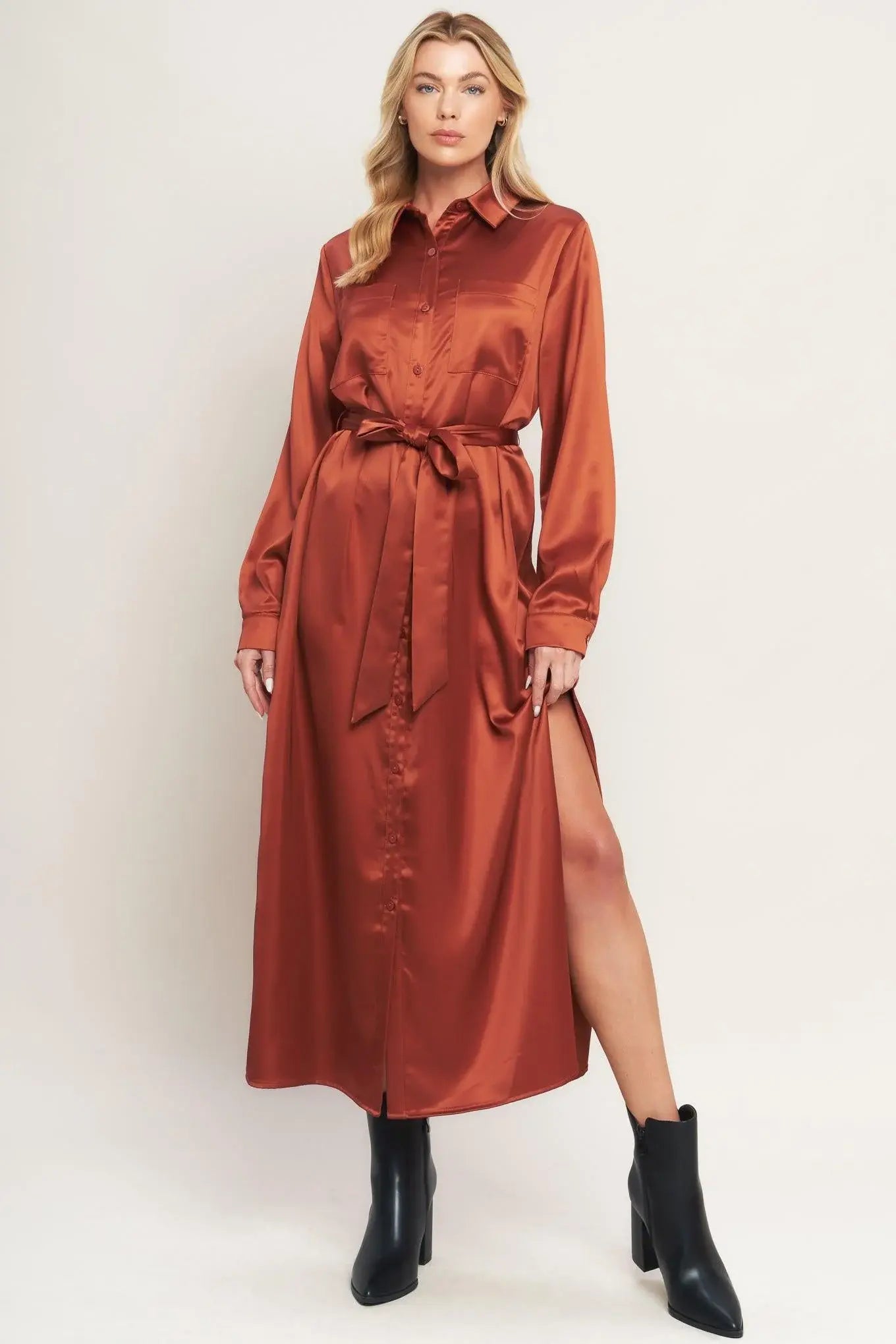 IT'S YOUR PLACE WOVEN MIDI DRESS - Flying Tomato - Flyclothing LLC
