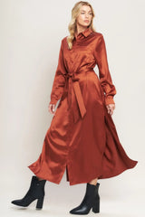 IT'S YOUR PLACE WOVEN MIDI DRESS - Flying Tomato - Flyclothing LLC