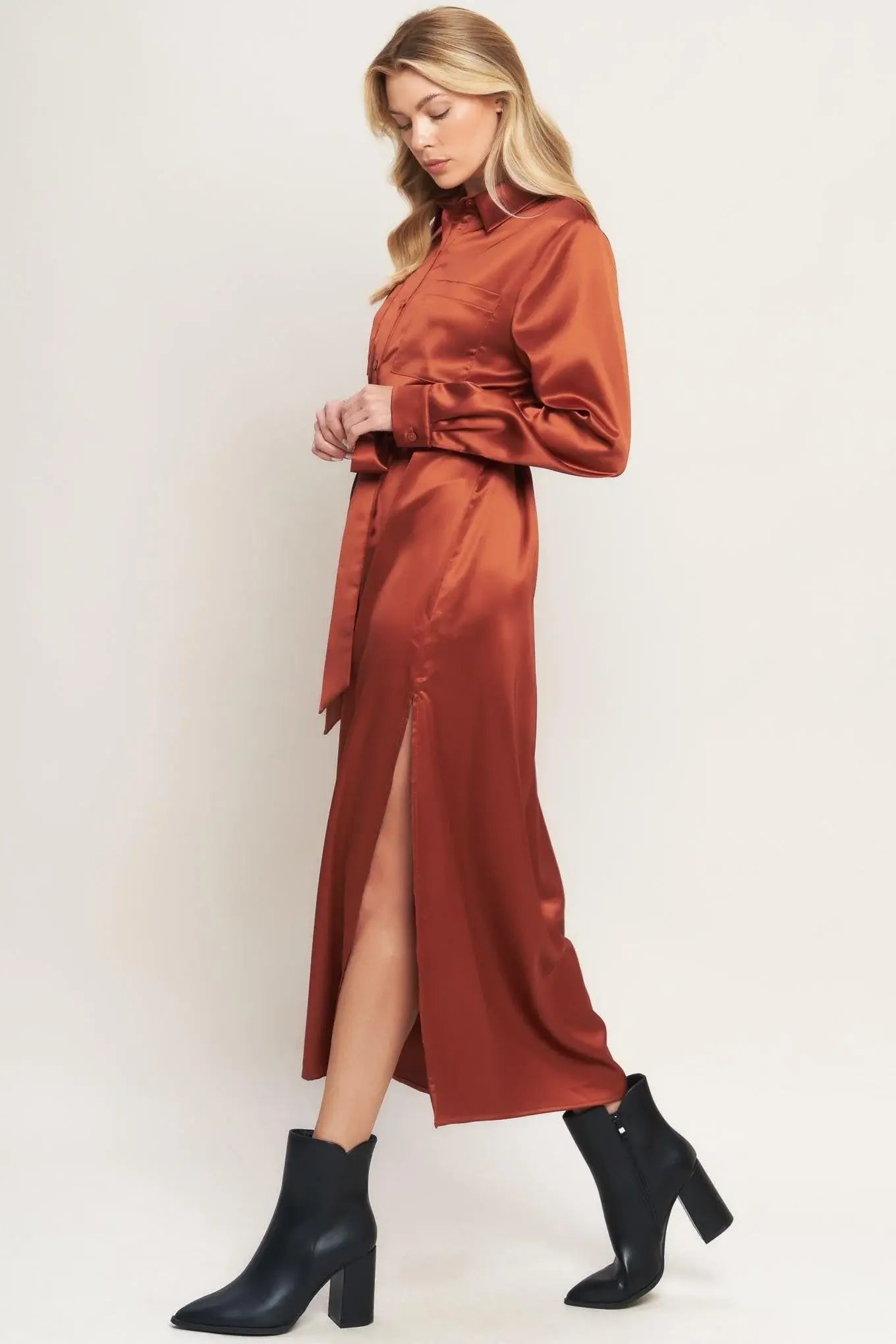 IT'S YOUR PLACE WOVEN MIDI DRESS - Flying Tomato - Flyclothing LLC
