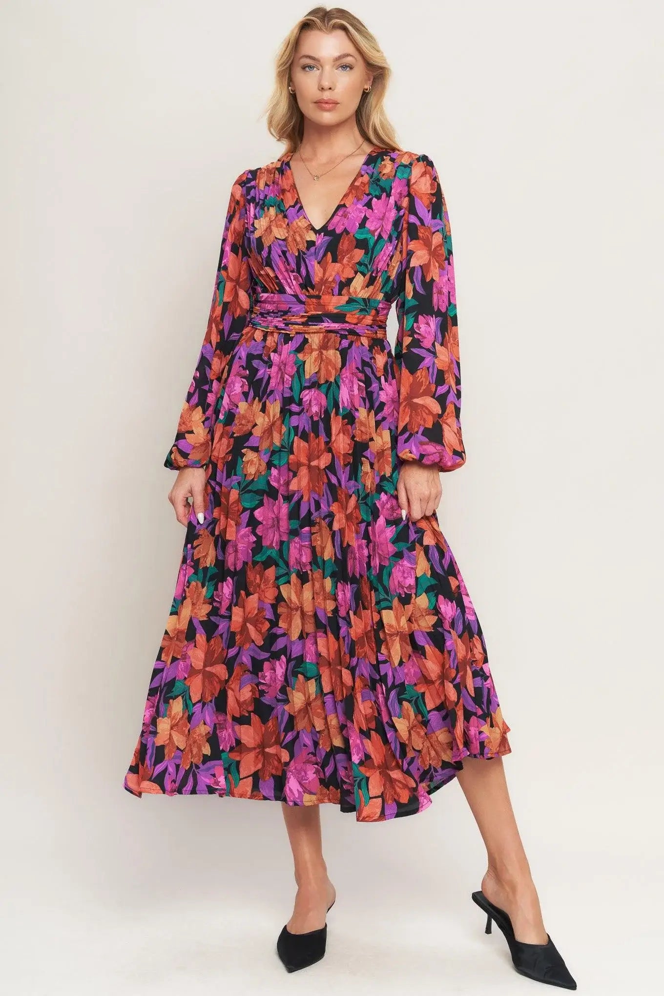 OUR BEAUTIFUL LOVE WOVEN MIDI DRESS - Flying Tomato - Flyclothing LLC