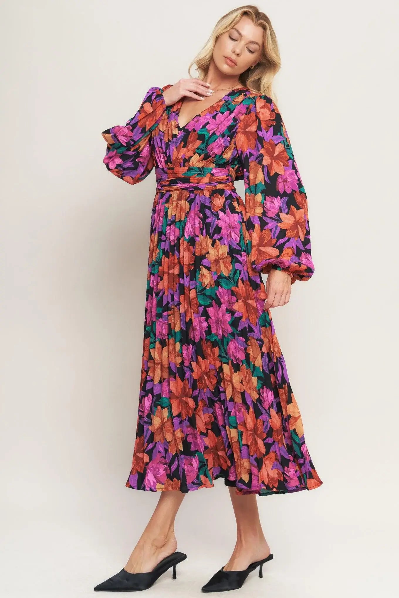 OUR BEAUTIFUL LOVE WOVEN MIDI DRESS - Flying Tomato - Flyclothing LLC