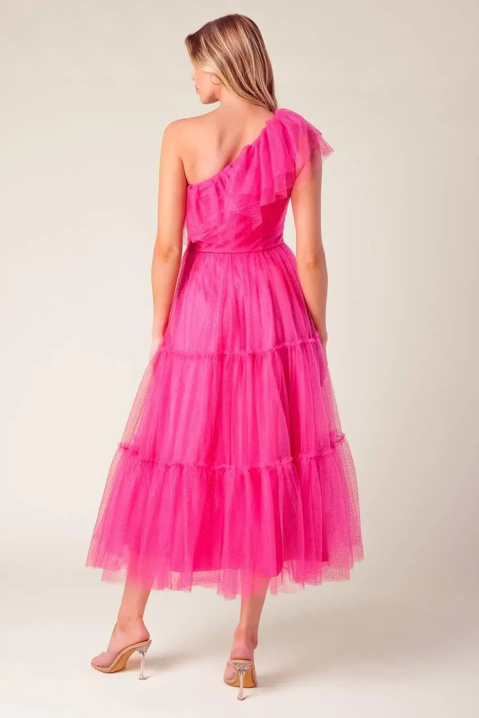 SOME FRESH AIR FUCHSIA TULLE MIDI DRESS - Flying Tomato - Flyclothing LLC