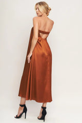 FROSTY ELEGANCE WOVEN MIDI DRESS - Flying Tomato - Flyclothing LLC