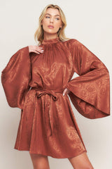 BY ANY MEANS WOVEN SATIN MINI DRESS - Flying Tomato - Flyclothing LLC
