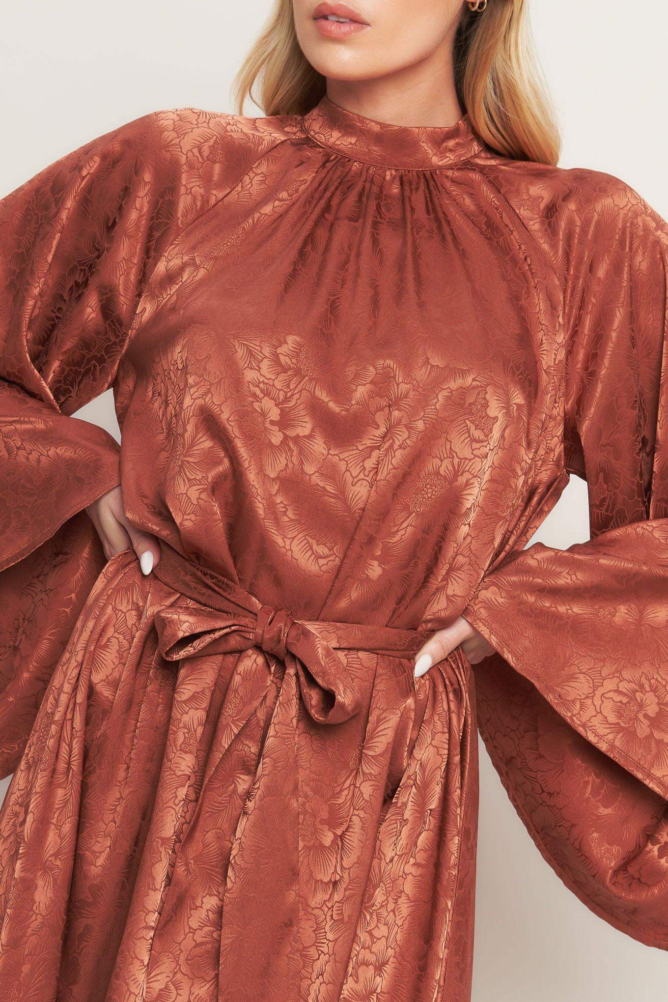 BY ANY MEANS WOVEN SATIN MINI DRESS - Flying Tomato - Flyclothing LLC