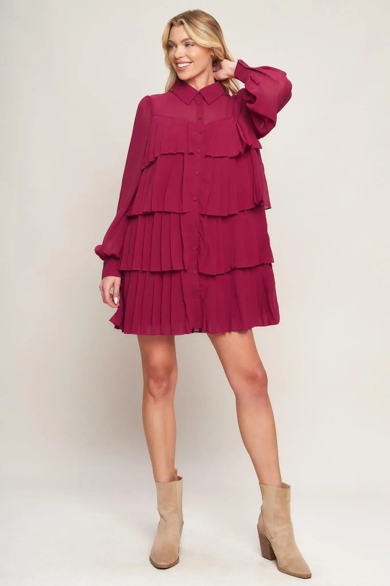 AN ABSOLUTE TREASURE WOVEN MINI DRESS - Flying Tomato - Flyclothing LLC