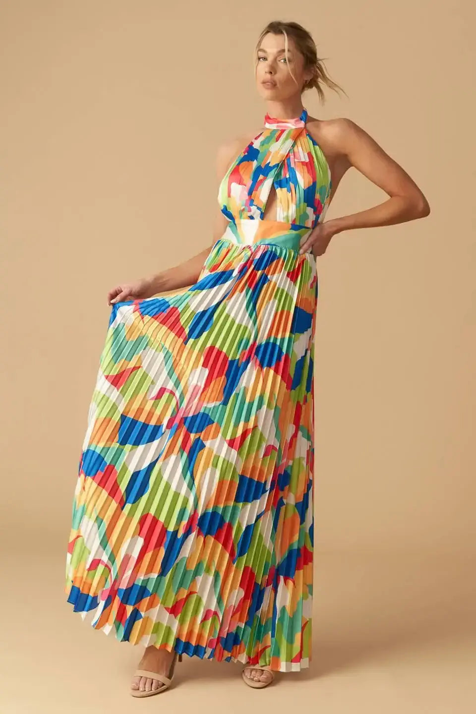 KEEP BLOOMING WOVEN MAXI DRESS - Flying Tomato - Flyclothing LLC