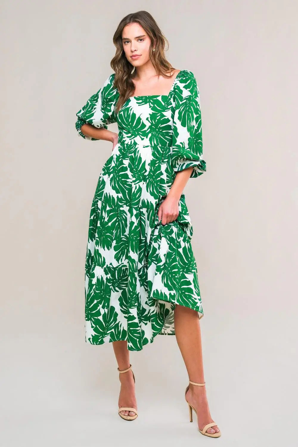 ALL THE DRAMA WOVEN MIDI DRESS - Flying Tomato - Flyclothing LLC