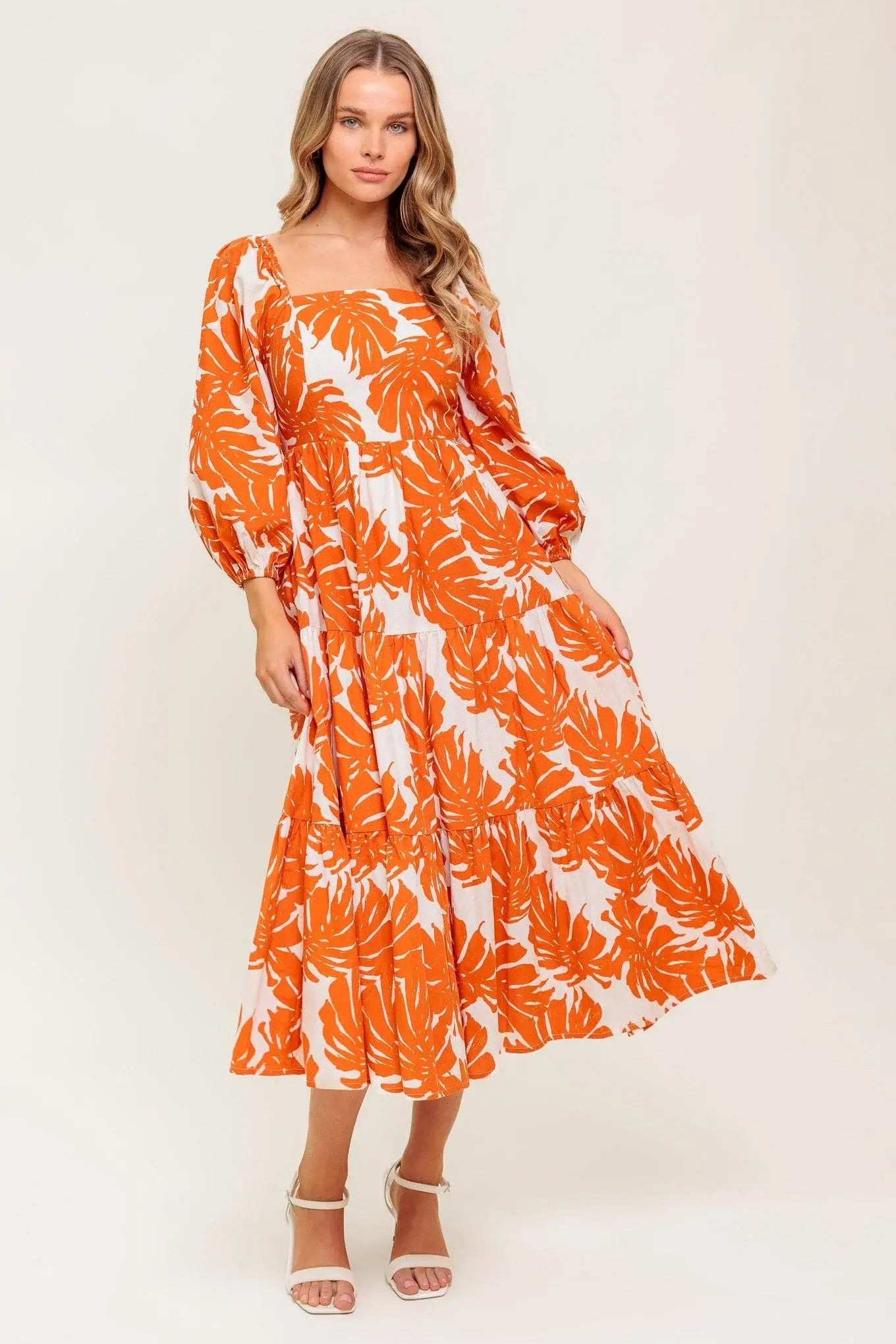 ALL THE DRAMA WOVEN MIDI DRESS - Flying Tomato - Flyclothing LLC