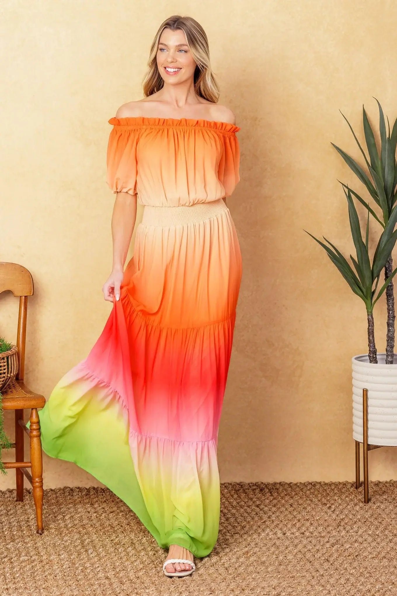 FORGOTTEN STORY WOVEN MAXI DRESS - Flying Tomato - Flyclothing LLC