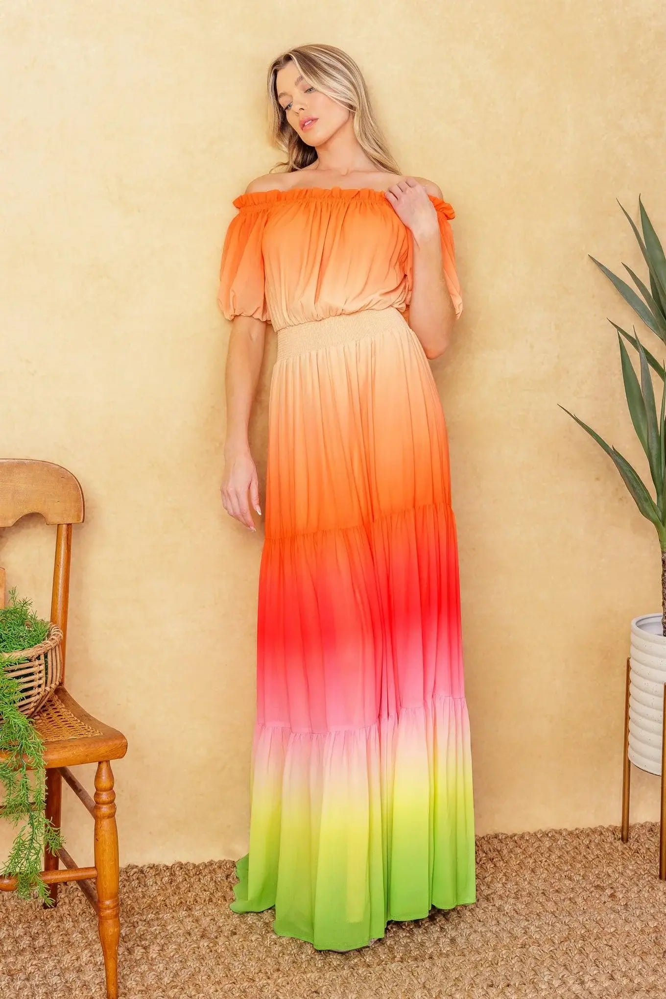 FORGOTTEN STORY WOVEN MAXI DRESS - Flying Tomato - Flyclothing LLC