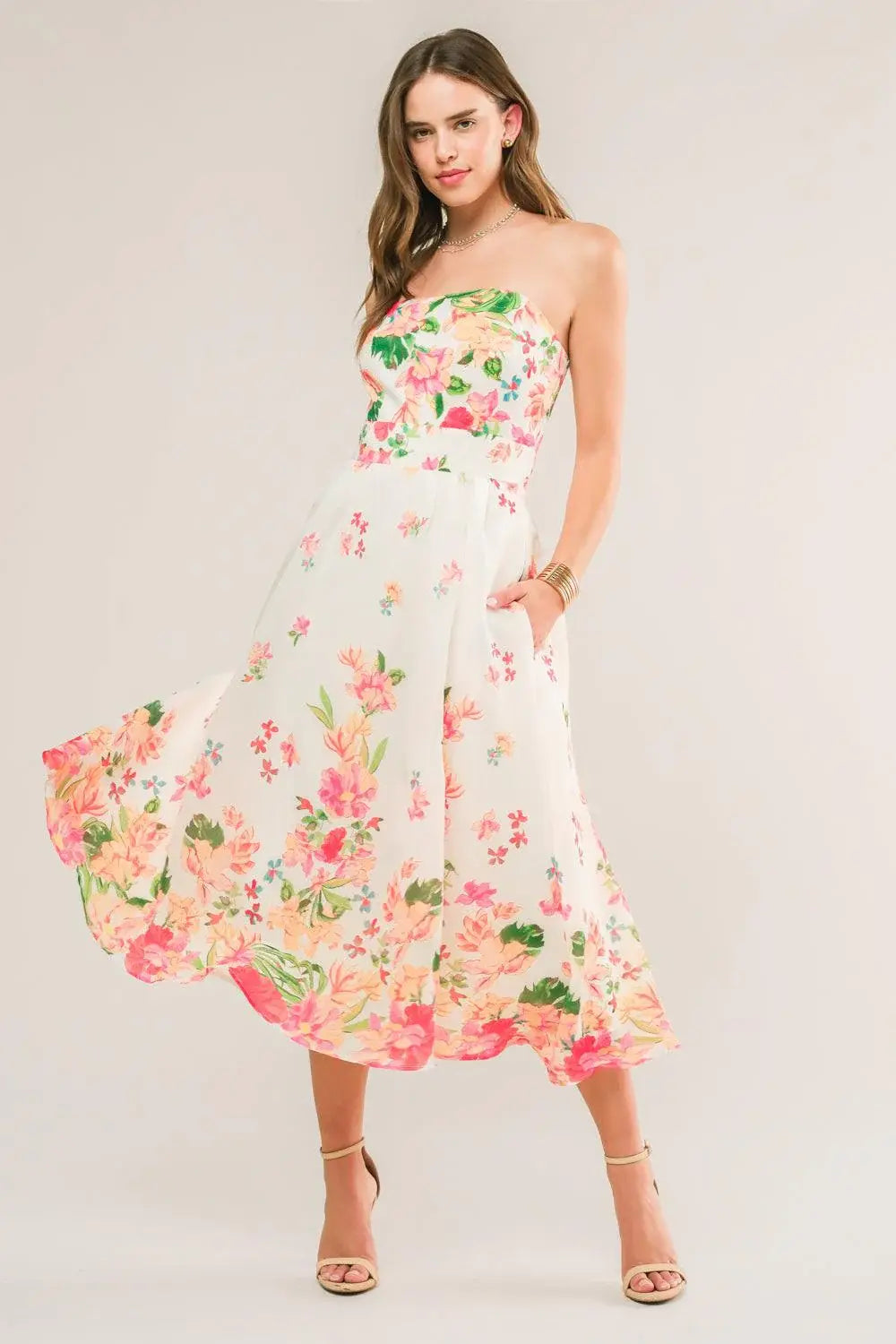 COME WHEN I CALL WOVEN MIDI DRESS - Flying Tomato - Flyclothing LLC