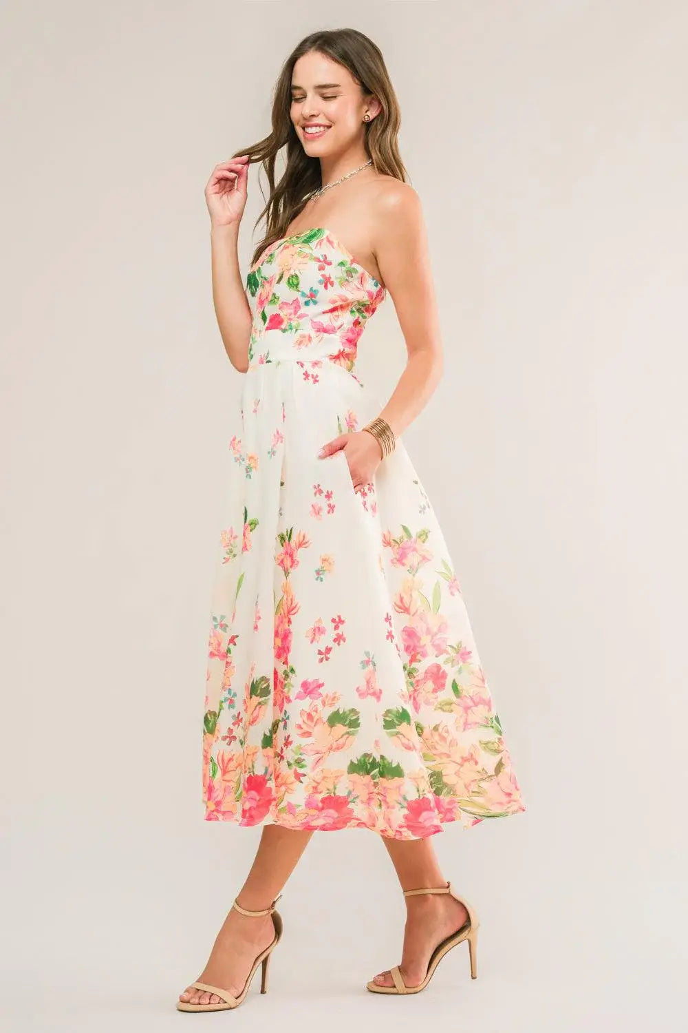 COME WHEN I CALL WOVEN MIDI DRESS - Flying Tomato - Flyclothing LLC