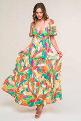 EXCEPTIONAL EXPRESSION WOVEN MAXI DRESS - Flying Tomato - Flyclothing LLC