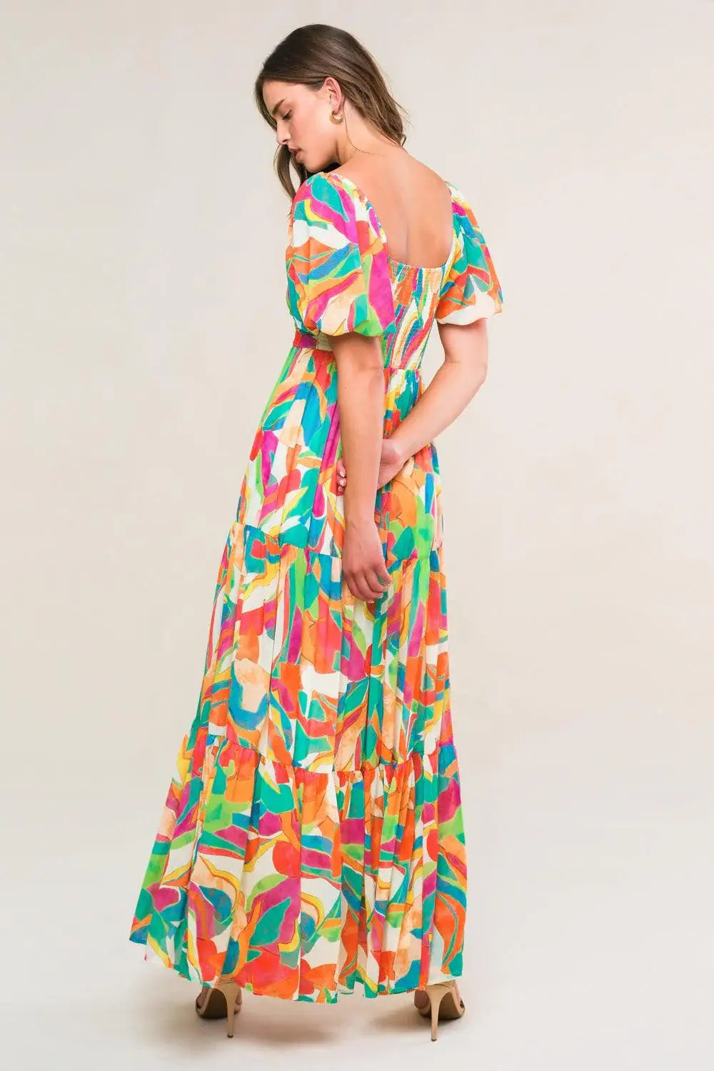 EXCEPTIONAL EXPRESSION WOVEN MAXI DRESS - Flying Tomato - Flyclothing LLC
