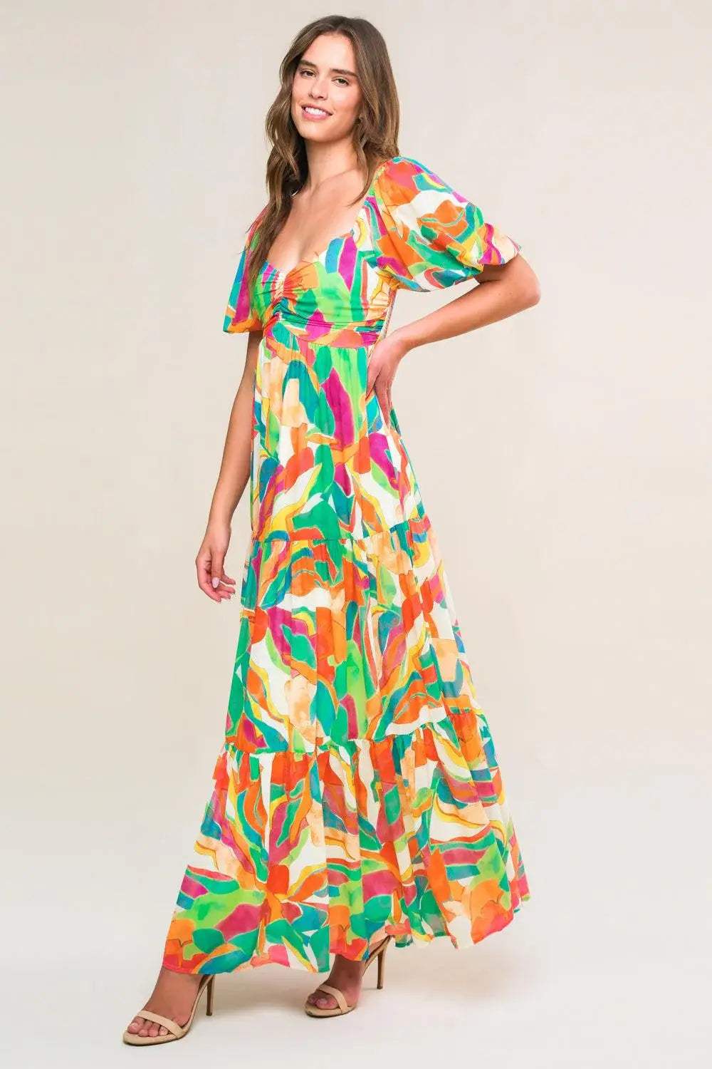EXCEPTIONAL EXPRESSION WOVEN MAXI DRESS - Flying Tomato - Flyclothing LLC