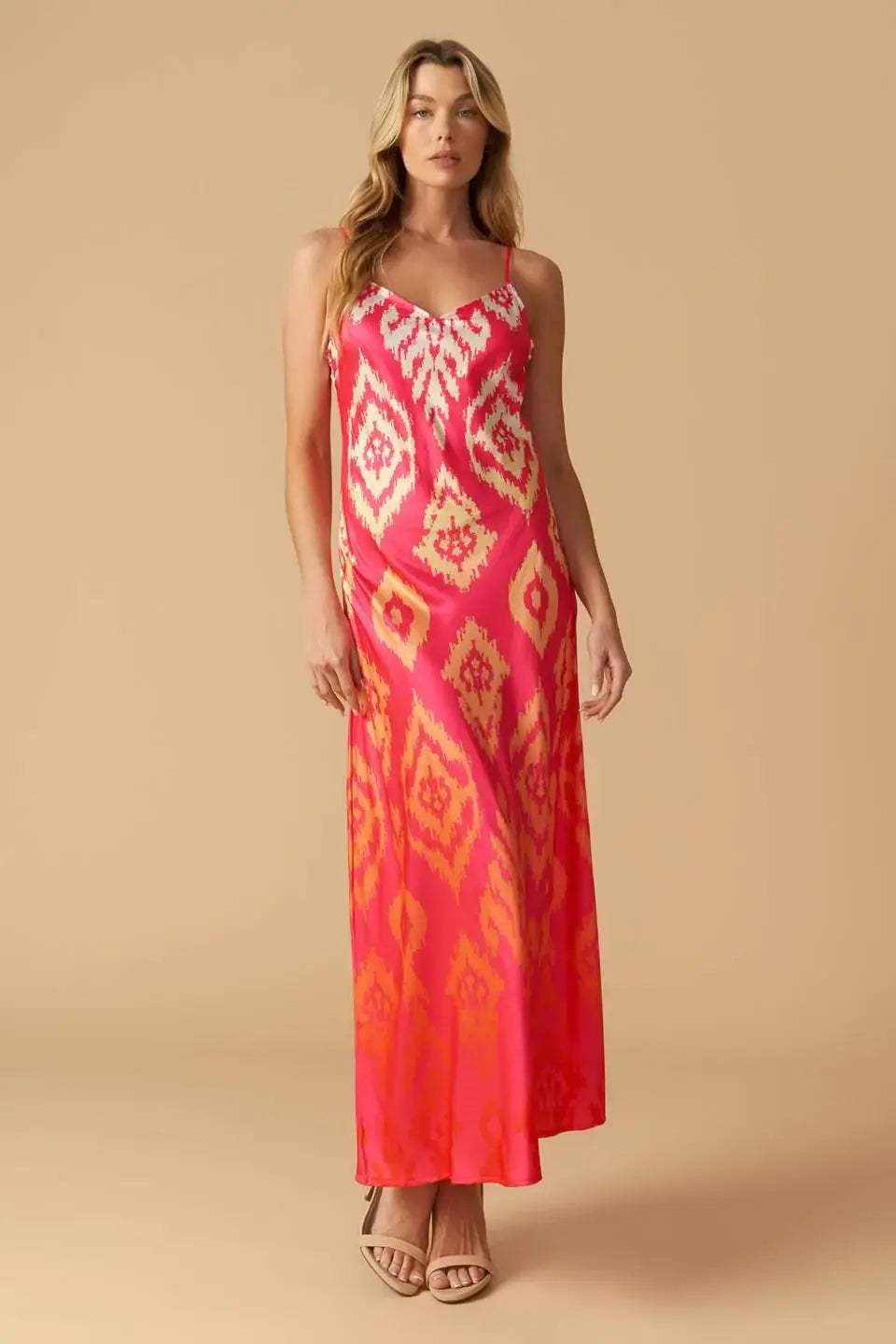DIAMOND GIRL WOVEN SLIP DRESS - Flying Tomato - Flyclothing LLC