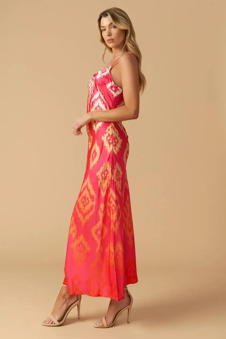 DIAMOND GIRL WOVEN SLIP DRESS - Flying Tomato - Flyclothing LLC