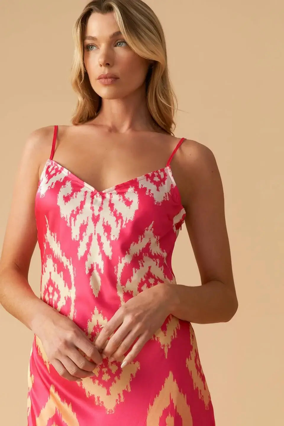 DIAMOND GIRL WOVEN SLIP DRESS - Flying Tomato - Flyclothing LLC