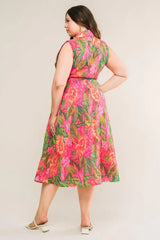 EVERYDAY DREAMS WOVEN MIDI DRESS - Flying Tomato - Flyclothing LLC