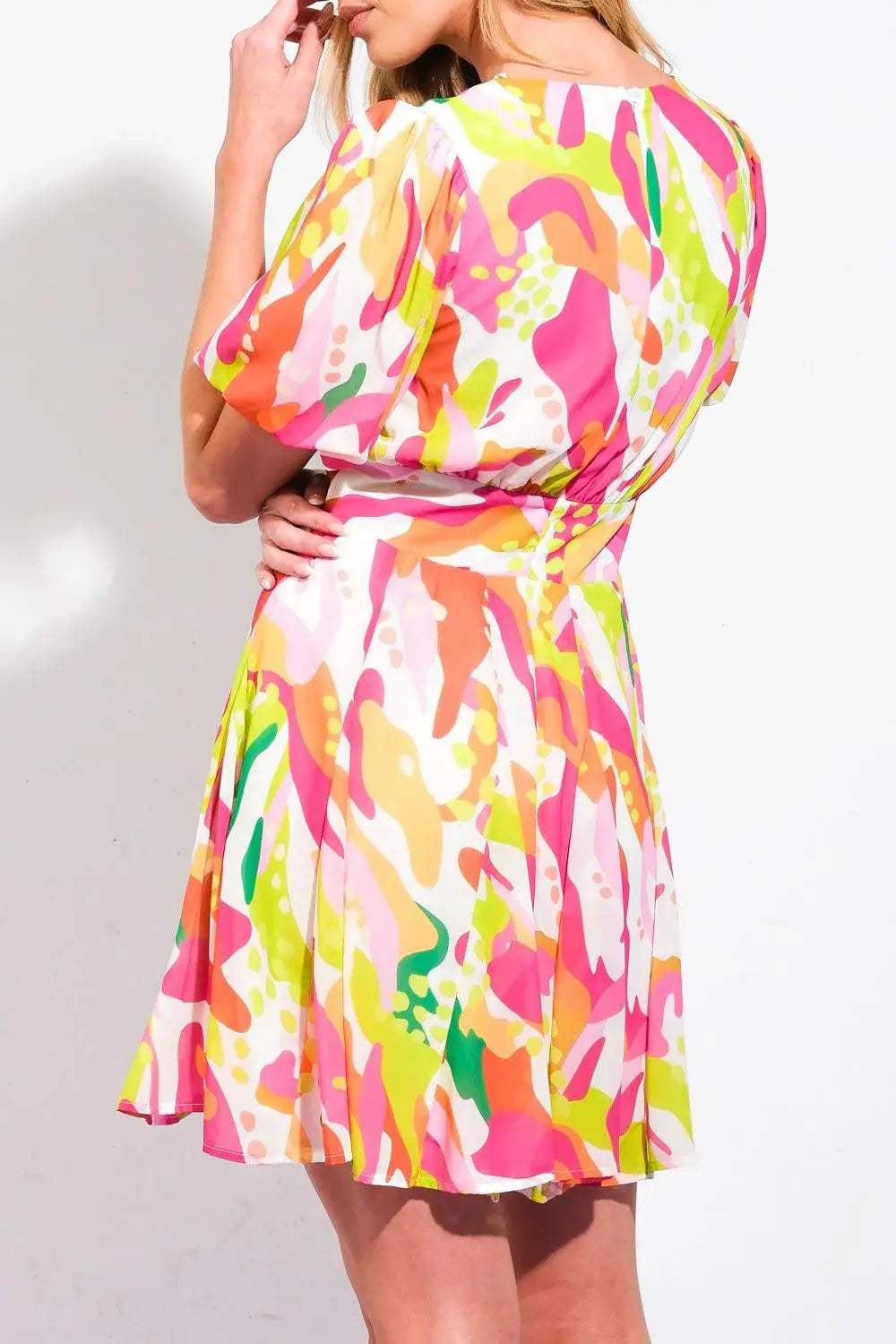 CUTE CERTAINTY WOVEN MINI DRESS - Flying Tomato - Flyclothing LLC