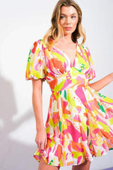 CUTE CERTAINTY WOVEN MINI DRESS - Flying Tomato - Flyclothing LLC