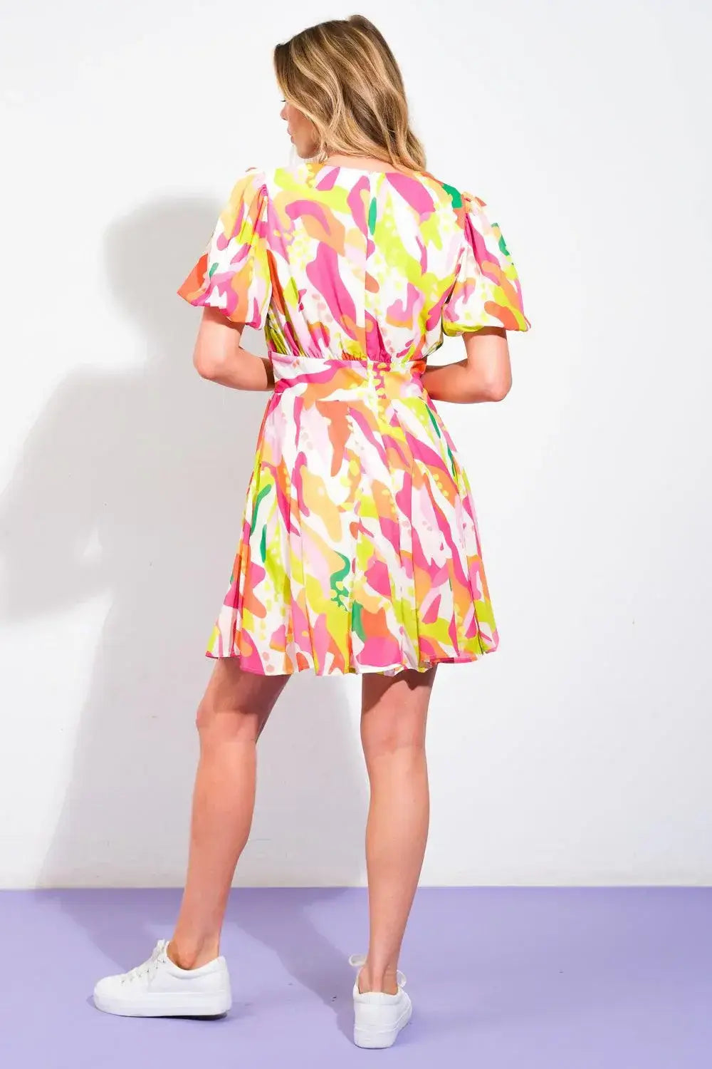 CUTE CERTAINTY WOVEN MINI DRESS - Flying Tomato - Flyclothing LLC
