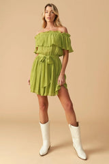 JUST ONE MORE WOVEN MINI DRESS - Flying Tomato - Flyclothing LLC