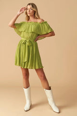 JUST ONE MORE WOVEN MINI DRESS - Flying Tomato - Flyclothing LLC