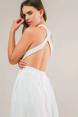 ADMIRED FROM AFAR WOVEN MIDI DRESS - Flying Tomato - Flyclothing LLC
