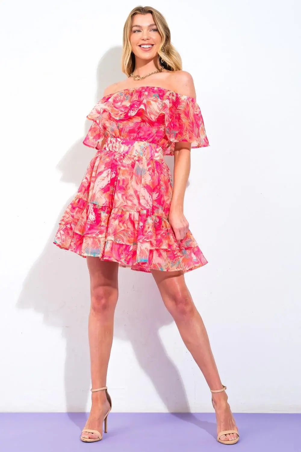 DELICATE WONDER WOVEN MINI DRESS - Flying Tomato - Flyclothing LLC