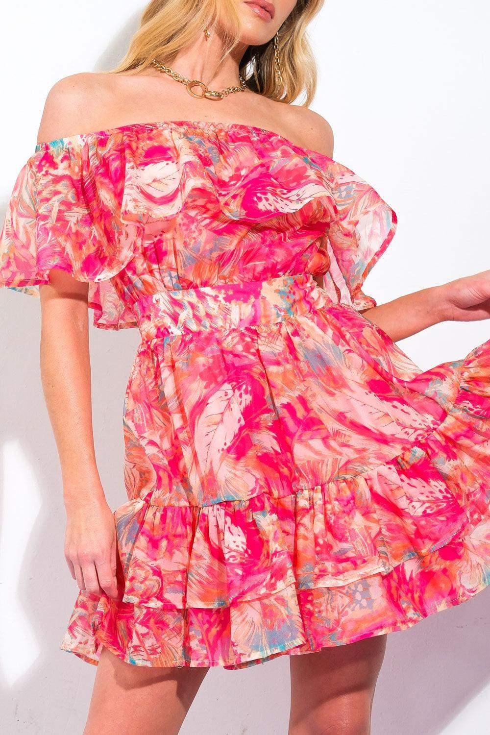 DELICATE WONDER WOVEN MINI DRESS - Flying Tomato - Flyclothing LLC