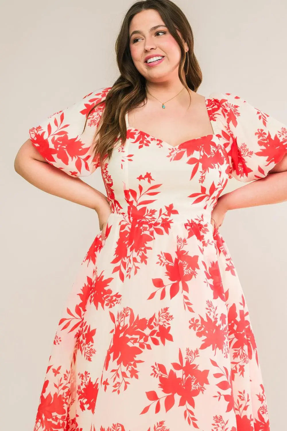 SUCCESSFULLY CUTE WOVEN MIDI DRESS - Flying Tomato - Flyclothing LLC