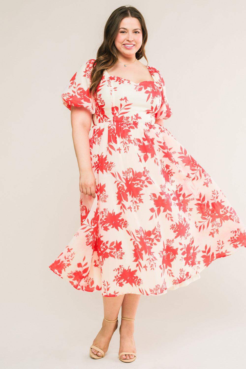 SUCCESSFULLY CUTE WOVEN MIDI DRESS - Flying Tomato - Flyclothing LLC