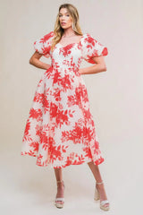 SUCCESSFULLY CUTE WOVEN MIDI DRESS - Flying Tomato - Flyclothing LLC