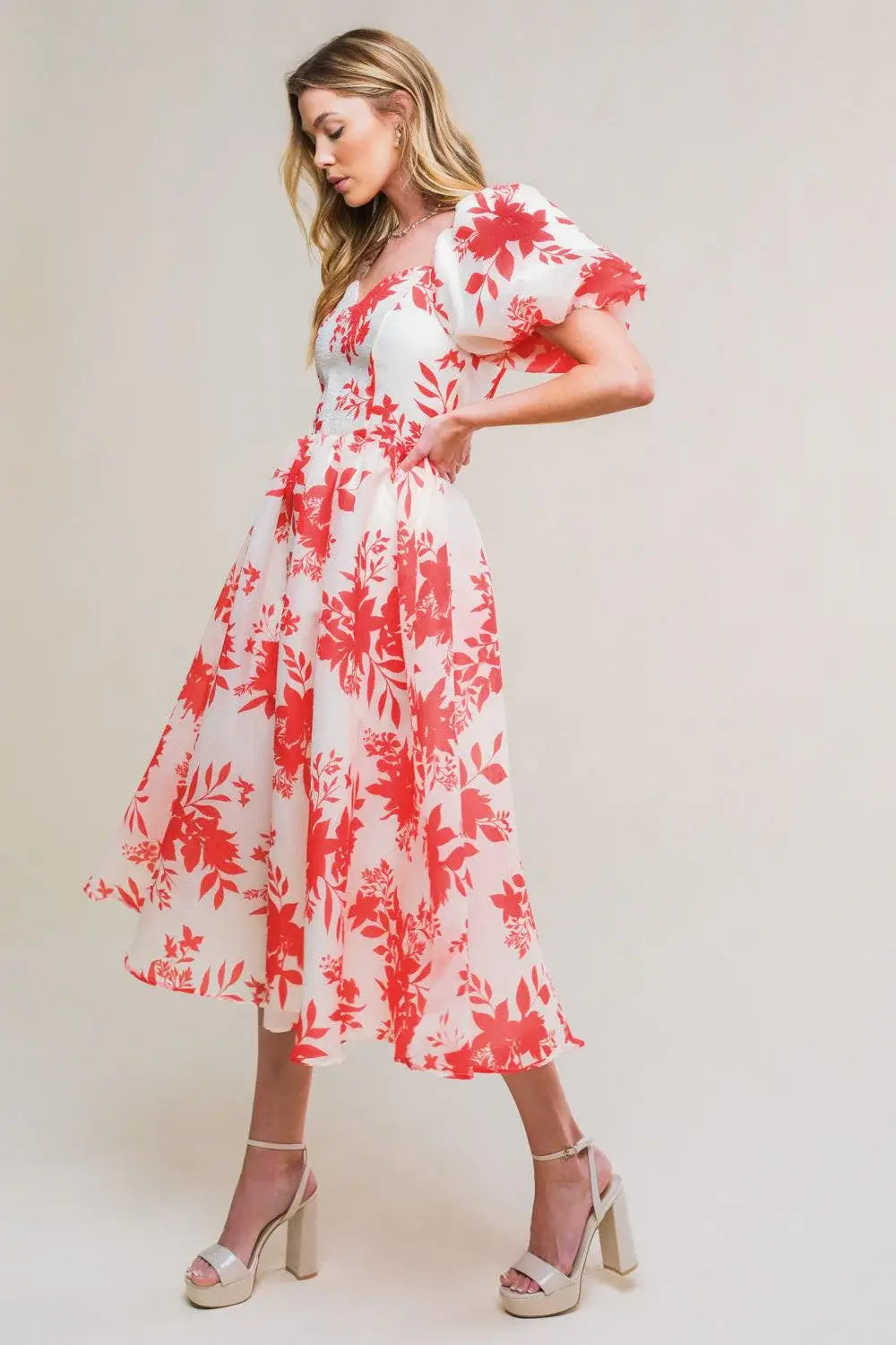 SUCCESSFULLY CUTE WOVEN MIDI DRESS - Flying Tomato - Flyclothing LLC
