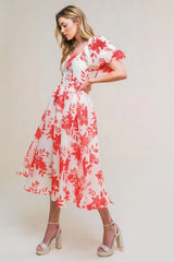 SUCCESSFULLY CUTE WOVEN MIDI DRESS - Flying Tomato - Flyclothing LLC