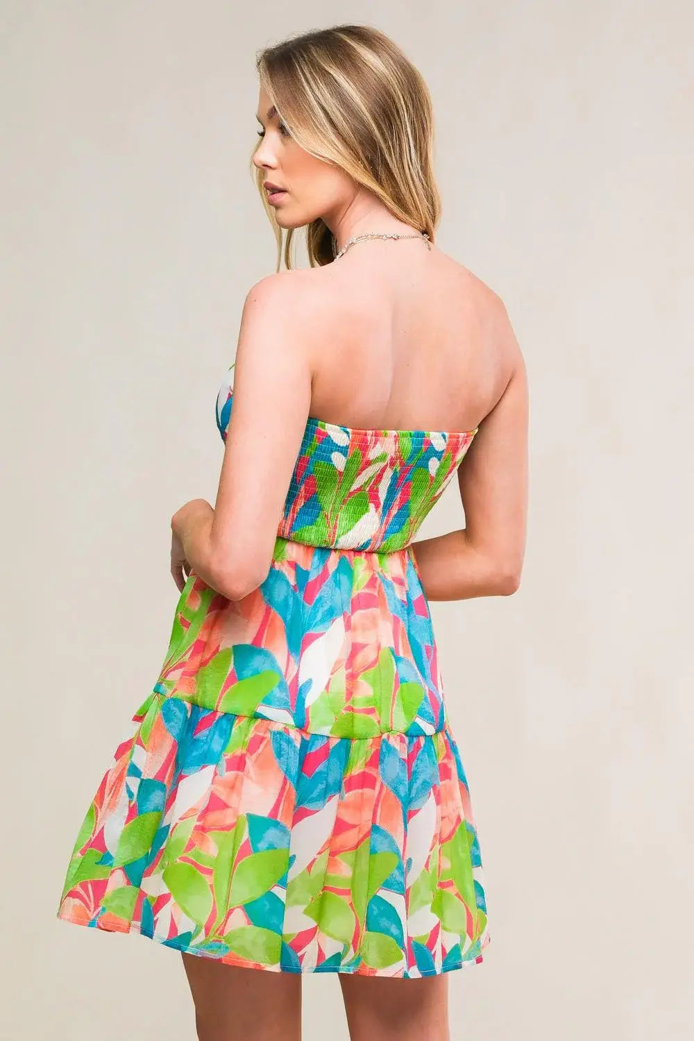 PRISTINE PRESENCE WOVEN MINI DRESS - Flying Tomato - Flyclothing LLC
