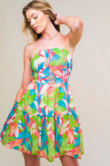 PRISTINE PRESENCE WOVEN MINI DRESS - Flying Tomato - Flyclothing LLC