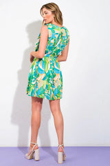 FLORAL FEELINGS WOVEN MINI DRESS - Flying Tomato - Flyclothing LLC