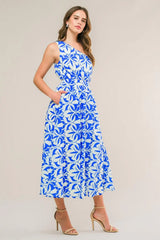 FEEL THE BEAT WOVEN MIDI DRESS - Flying Tomato - Flyclothing LLC